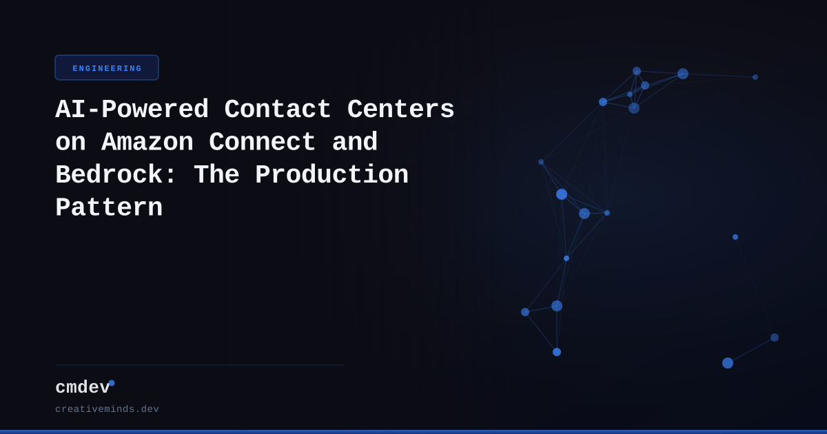 AI-Powered Contact Centers on Amazon Connect and Bedrock: The Production Pattern
