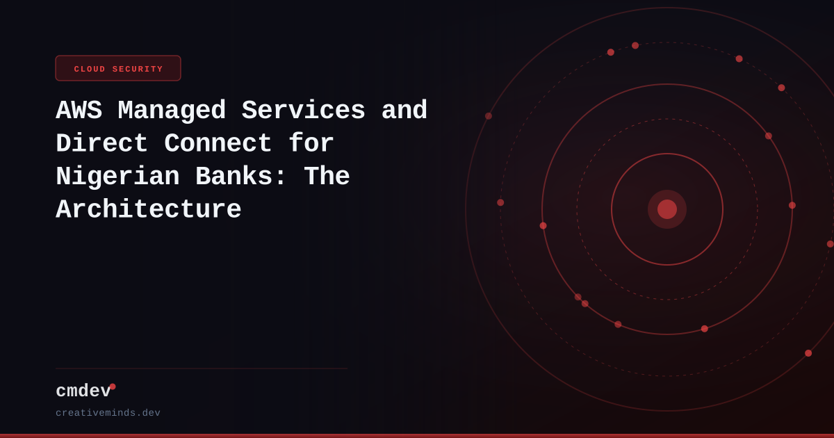 AWS Managed Services and Direct Connect for Nigerian Banks: The Architecture