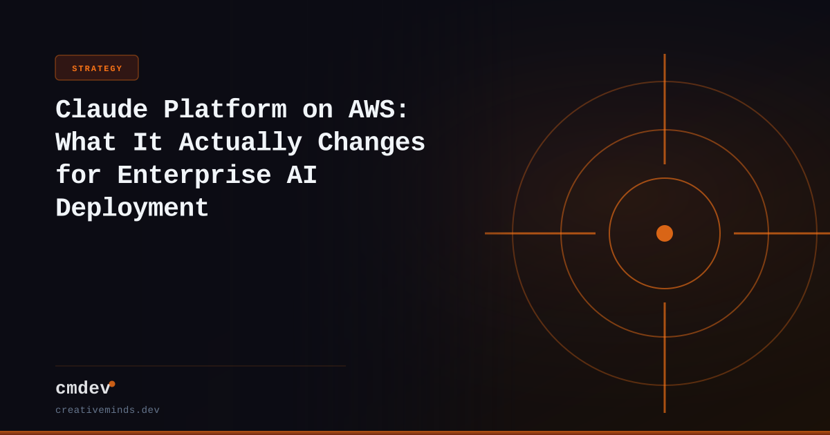 Claude Platform on AWS: What It Actually Changes for Enterprise AI Deployment