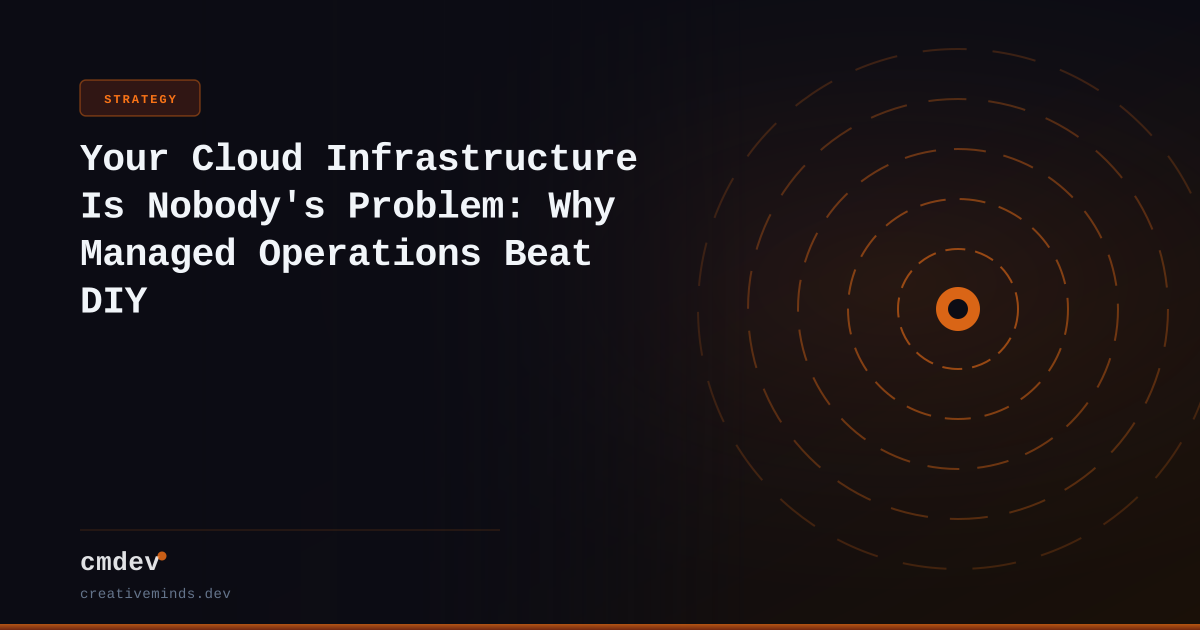 Your Cloud Infrastructure Is Nobody's Problem: Why Managed Operations Beat DIY