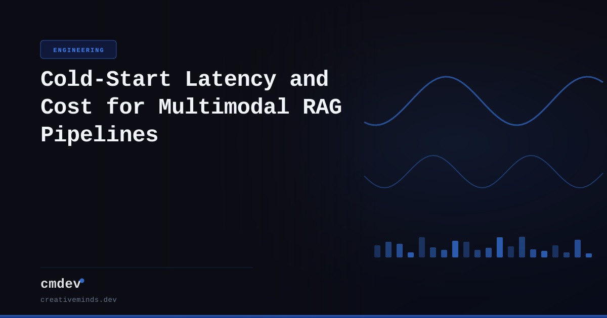 Cold-Start Latency and Cost for Multimodal RAG Pipelines