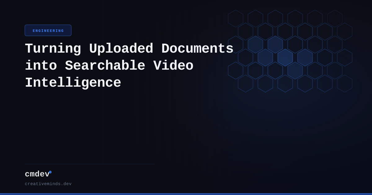 Turning Uploaded Documents into Searchable Video Intelligence