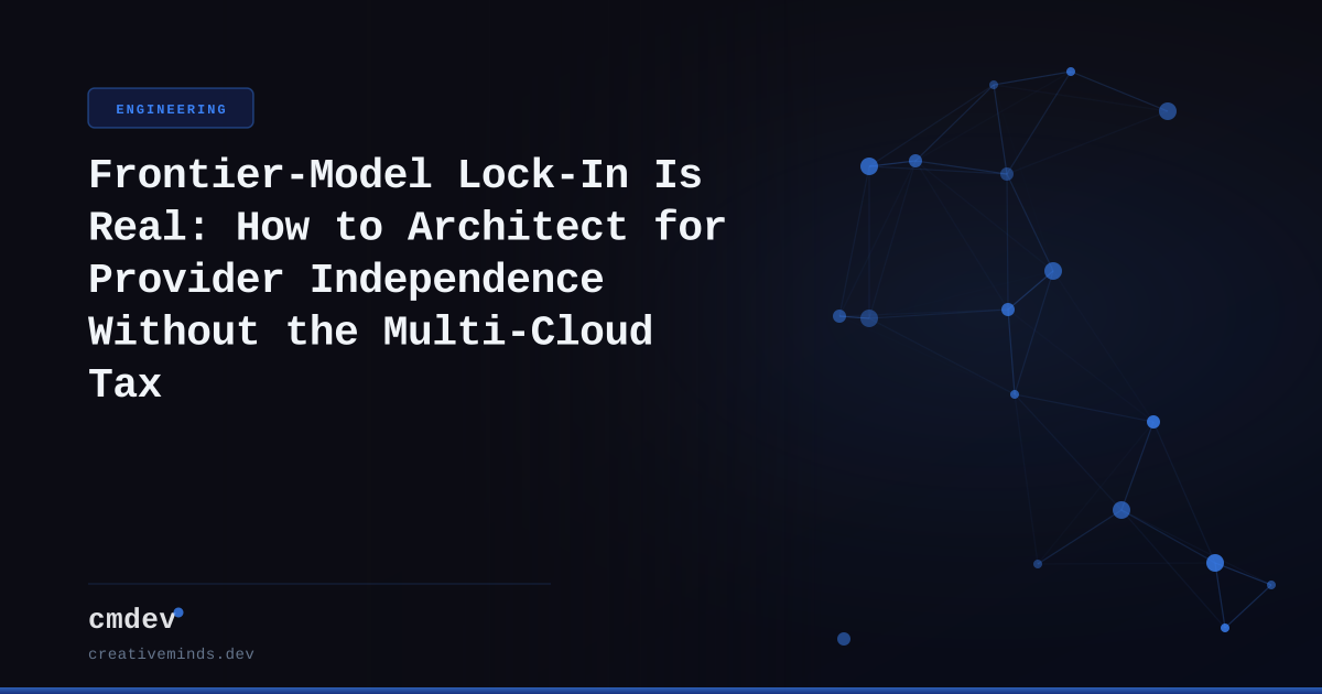 Frontier-Model Lock-In Is Real: How to Architect for Provider Independence Without the Multi-Cloud Tax