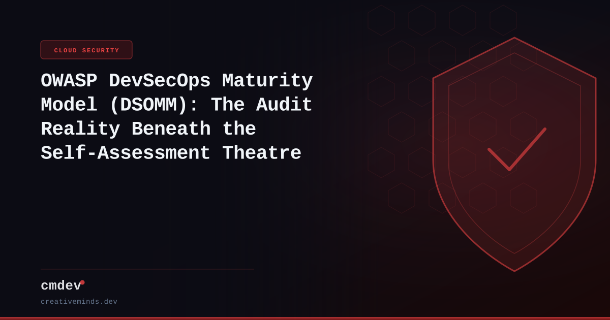 OWASP DevSecOps Maturity Model (DSOMM): The Audit Reality Beneath the Self-Assessment Theatre