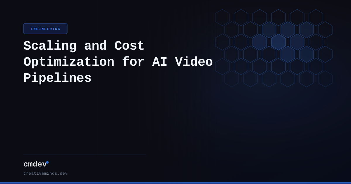 Scaling and Cost Optimization for AI Video Pipelines