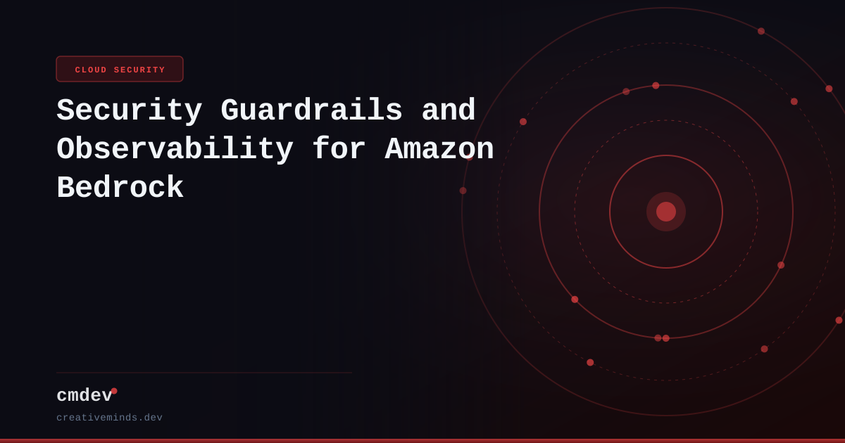 Security Guardrails and Observability for Amazon Bedrock