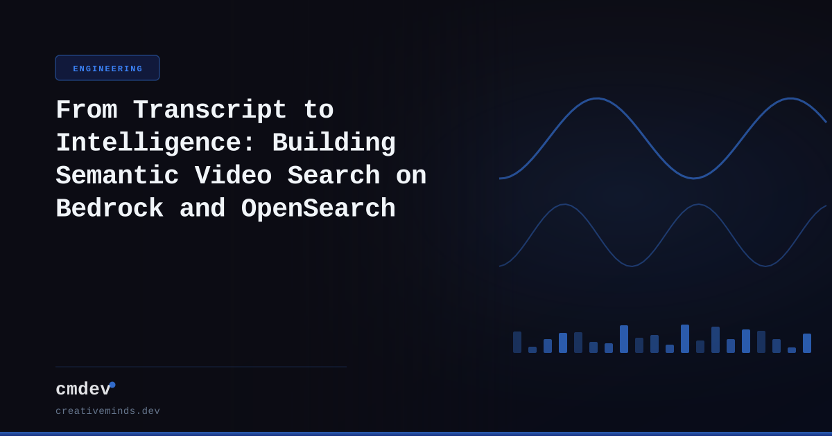 From Transcript to Intelligence: Building Semantic Video Search on Bedrock and OpenSearch